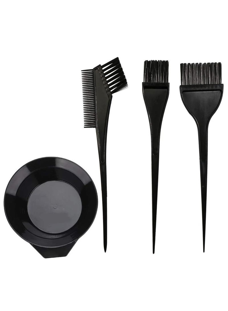 Yuwell 4 PCS Hair Dye Brush and Bowl Set, Professional Hair Coloring Kit with Mixing Bowl, Tint Brush and Comb, DIY Salon Hair Dye Applicator Tools for Men and Women - Image 1